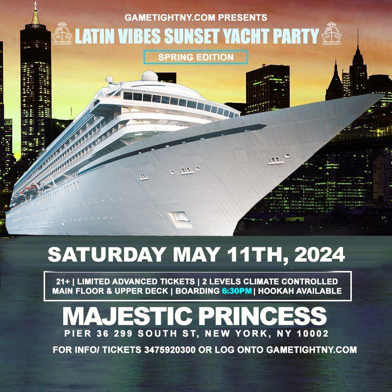 NYC LATIN VIBES YACHT PARTY CRUISE