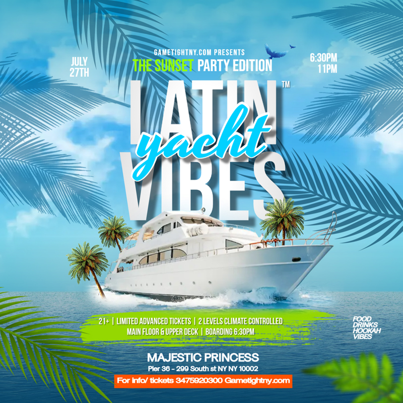 Latin Vibes™ Dance the Wave NYC Sunset Majestic Princess Yacht Party 2024